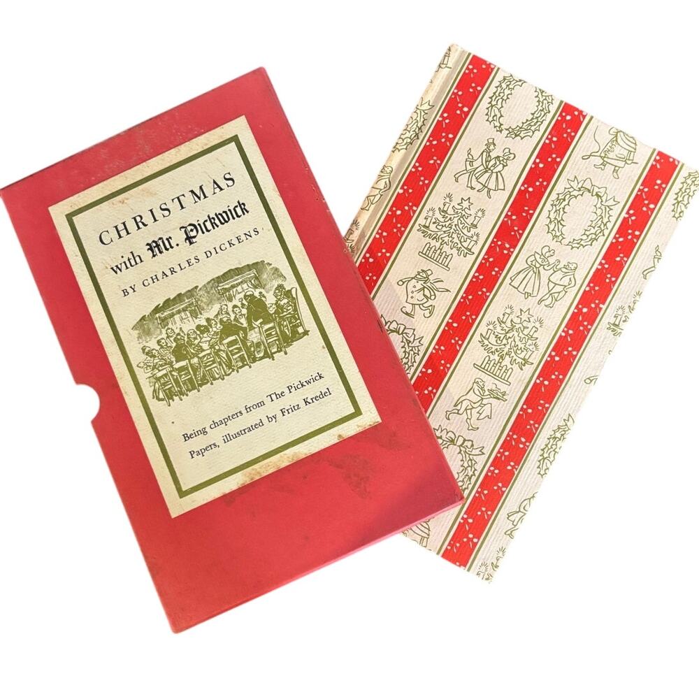 VTG 1977 Edition of Christmas with Mr. Pickwick by Charles Dickens, HC/Boxed